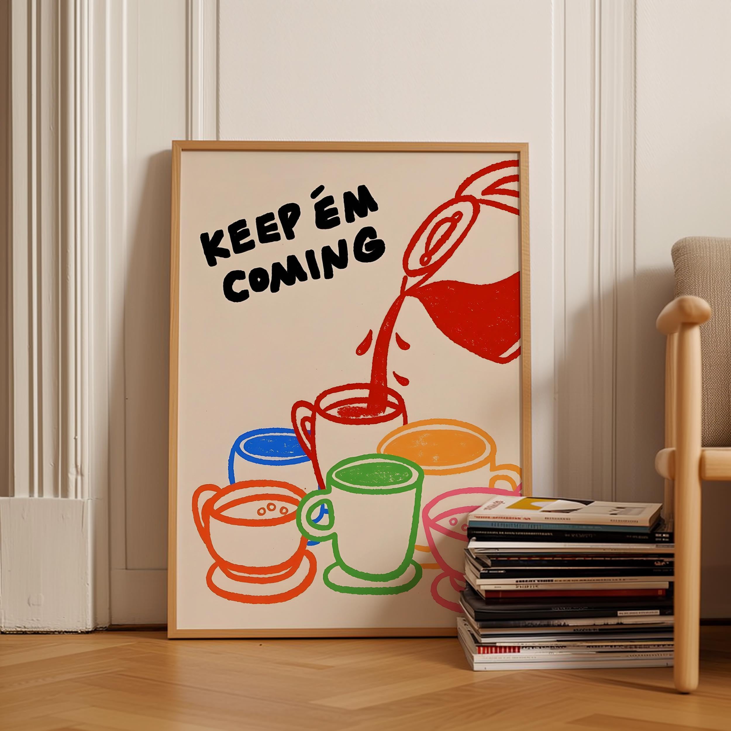 アンティーク　ポスター　Tea Coffee Amazon.com: Poster Master Vintage Tea Makes Everything Better